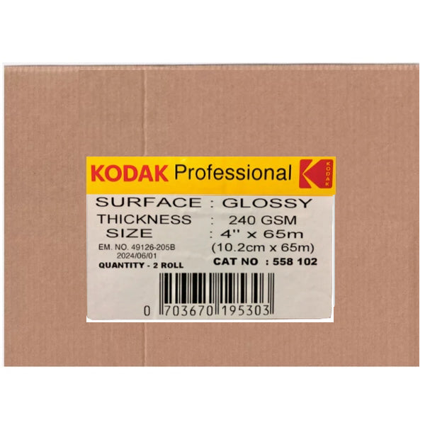 Kodak Carta 10,2x65mt 240gr Glossy 2 Roll per Dry Lab