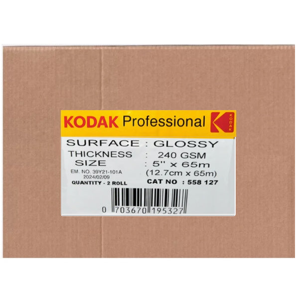 Kodak Carta 12,7X65mt 240gr Glossy 2 Roll per Dry Lab