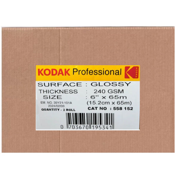 Kodak Carta 15,2X65mt 240gr Glossy 2 Roll per Dry Lab