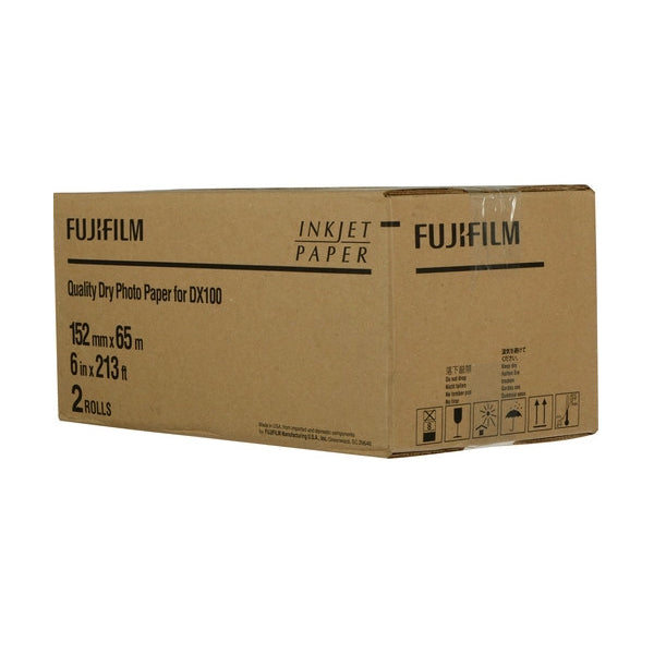 Fujifilm Carta Inkjet 15,2x65m Glossy Conf. 2 Bobine per Fuji DX100/DE100 ed Epson