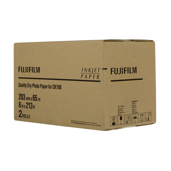 Fujifilm Carta Inkjet 20,3x65m Glossy Conf. 2 Bobine per Fuji DX100/DE100 ed Epson