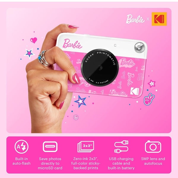 Kodak Barbie Portatile 5MP Stampa Foto 2x3” Autoadesive