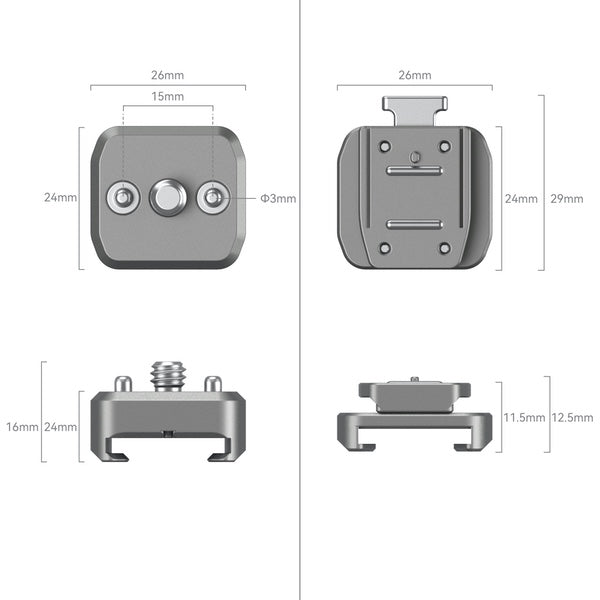 Smallrig Supporto con Cold Shoe H18 4500