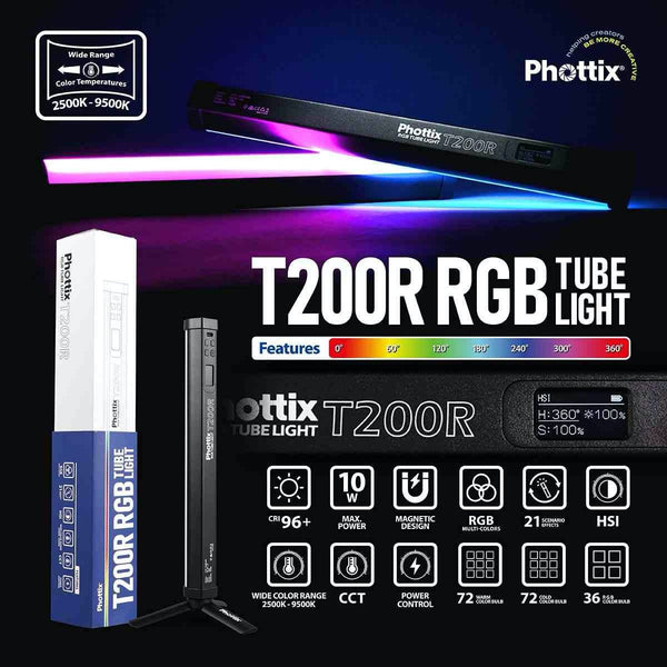 Phottix T200R RGB Tube Light (Premium Version)