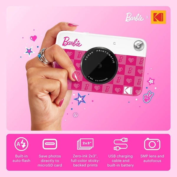 Kodak Barbie Portatile 5MP Stampa Foto 2x3” Autoadesive