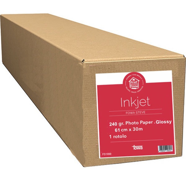 Carta per plotter Inkjet 61cm x 30mt 240gr. Glossy FS1999