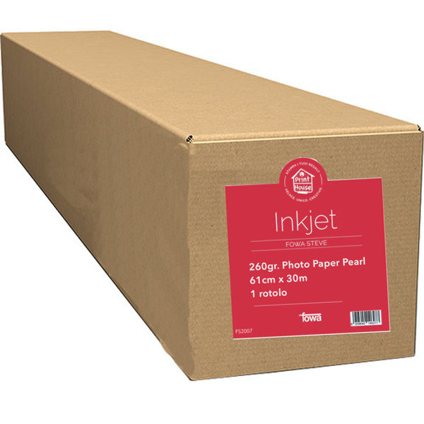 Carta per plotter Inkjet 61cm x 30m 260gr. Pearl FS2007