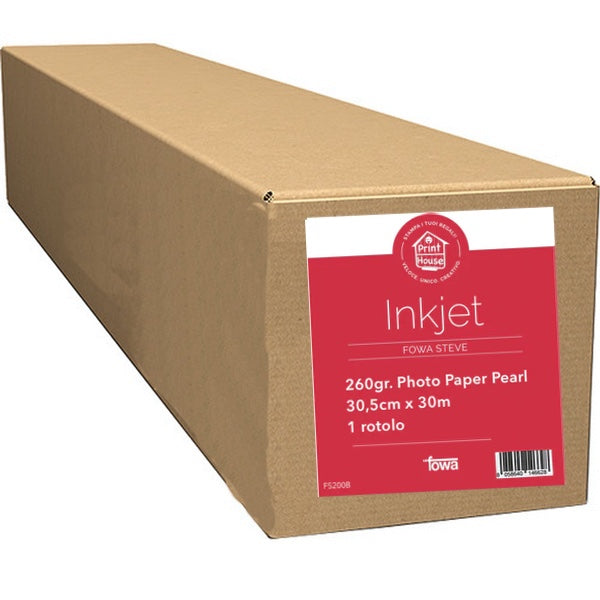 Fowa Carta per plotter Inkjet 30,5cm x 30m 260gr. Pearl FS200B