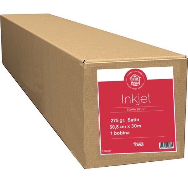 Carta per plotter Inkjet 50,8cm x 30mt 275gr. Satin FS240T