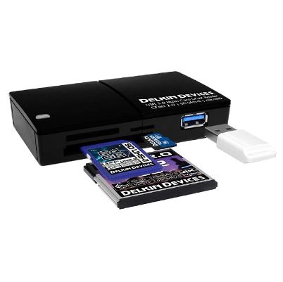 Delkin Devices Lettore di Schede USB 3.0, CFast 2.0, SD & MicroSD